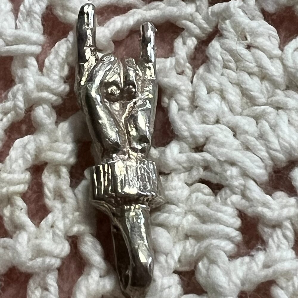 Vintage I Love You Hand Symbol Charm